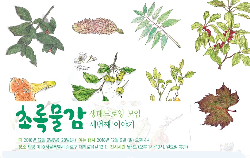 생태드로잉 모임 ‘초록물감’ 세번째 이야기(12월9일부터 전시)